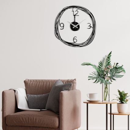 Relógio de parede 48 cm 1xAA preto