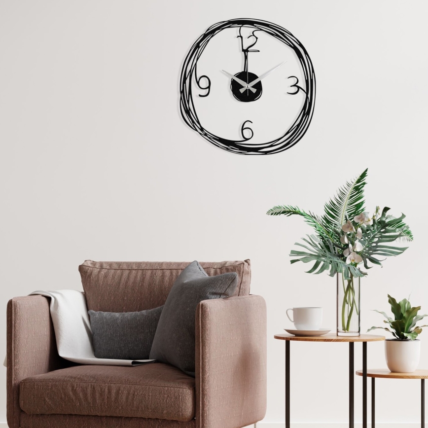 Relógio de parede 48 cm 1xAA preto