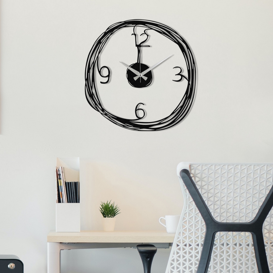 Relógio de parede 48 cm 1xAA preto