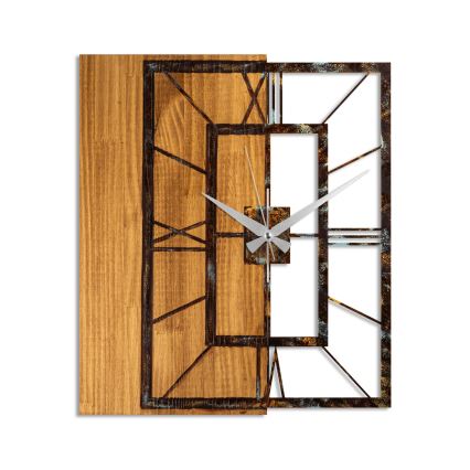 Relógio de parede 49x58 cm 1xAA madeira/metal