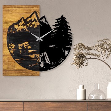 Relógio de parede 56x58 cm 1xAA madeira/metal