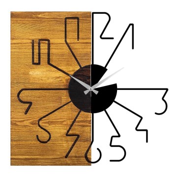 Relógio de parede 58 cm 1xAA madeira/metal