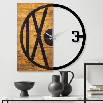 Relógio de parede 58x58 cm 1xAA madeira/metal