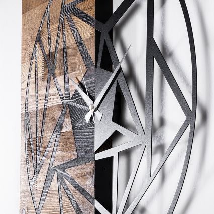 Relógio de parede 60x58 cm 1xAA madeira/metal