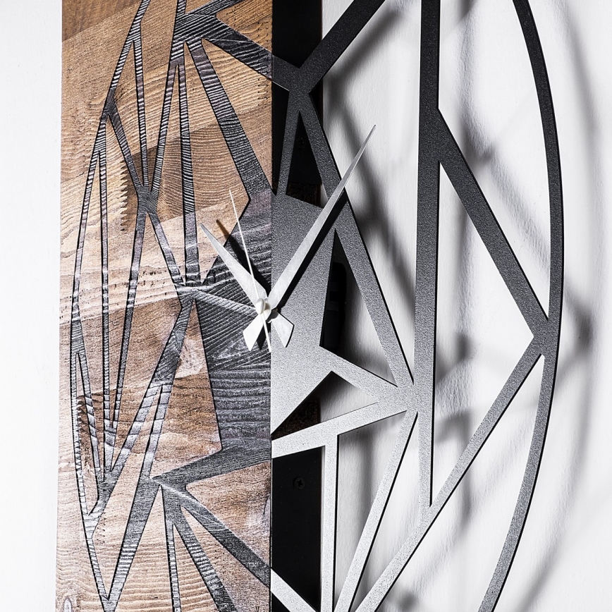Relógio de parede 60x58 cm 1xAA madeira/metal