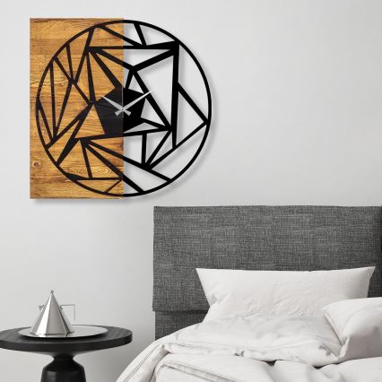Relógio de parede 60x58 cm 1xAA madeira/metal