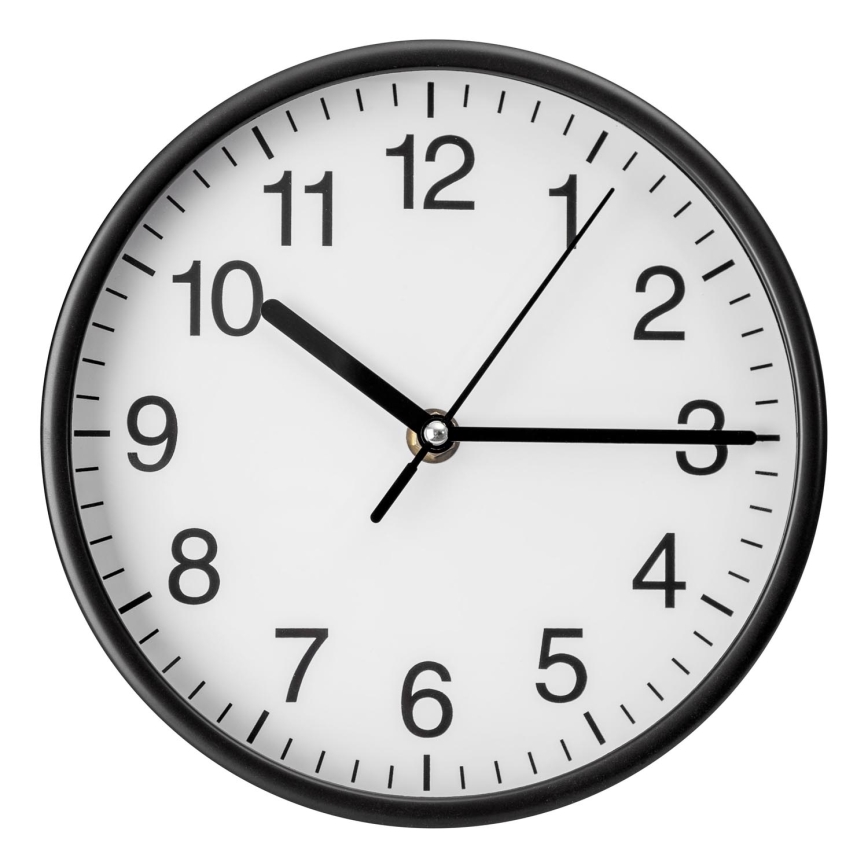Relógio de parede diâmetro 20 cm 1xAA preto/branco