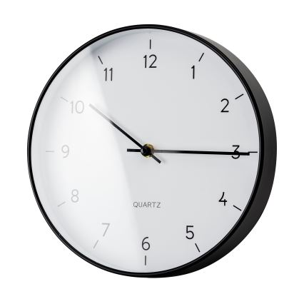 Relógio de parede diâmetro 25 cm 1xAA preto/branco