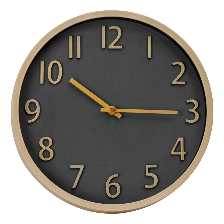 Relógio de parede diâmetro 30 cm 1xAA dourado/cinzento