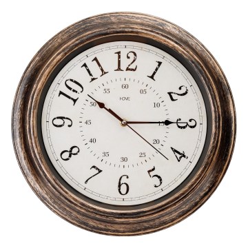 Relógio de parede diâmetro 40 cm 1xAA bronze/branco