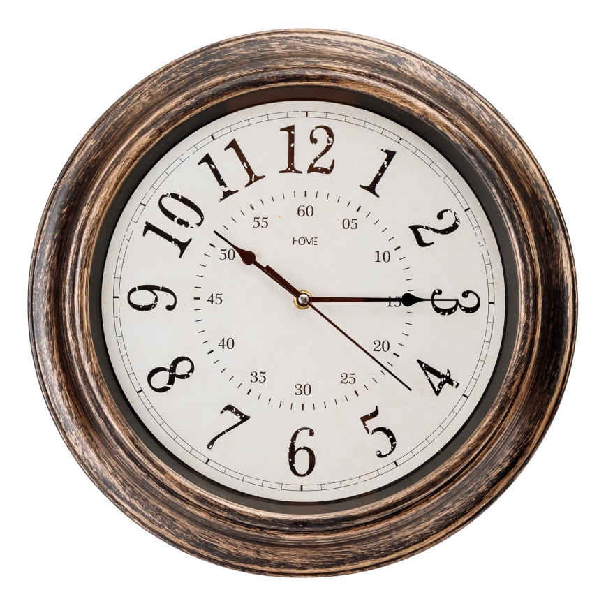 Relógio de parede diâmetro 40 cm 1xAA bronze/branco