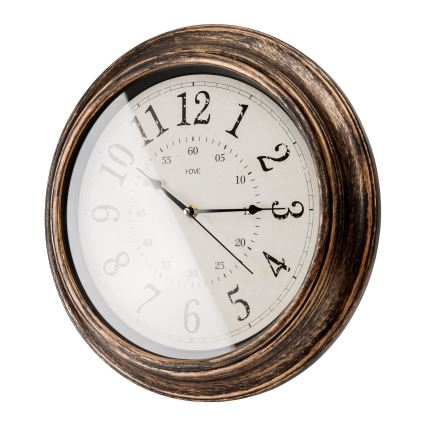 Relógio de parede diâmetro 40 cm 1xAA bronze/branco