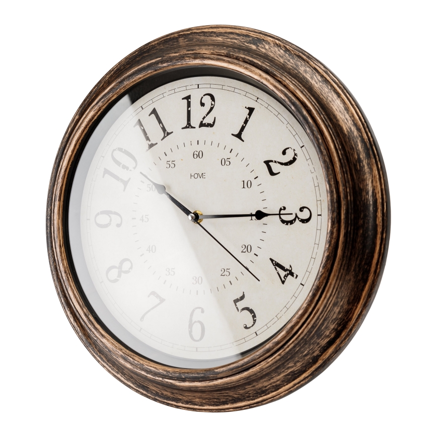 Relógio de parede diâmetro 40 cm 1xAA bronze/branco