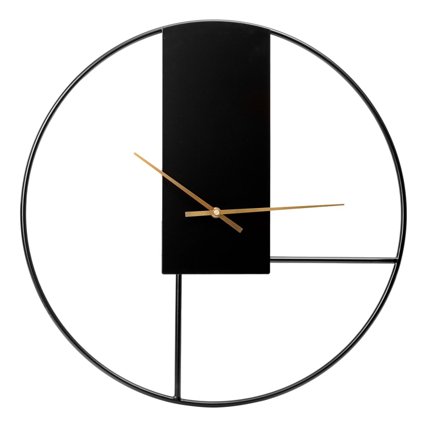 Relógio de parede diâmetro 50 cm 1xAA preto/dourado