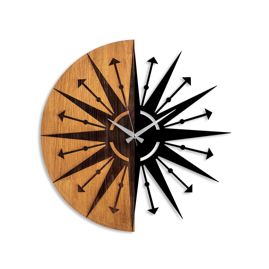 Relógio de parede diâmetro 56 cm 1xAA madeira/metal