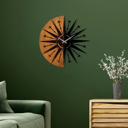 Relógio de parede diâmetro 56 cm 1xAA madeira/metal