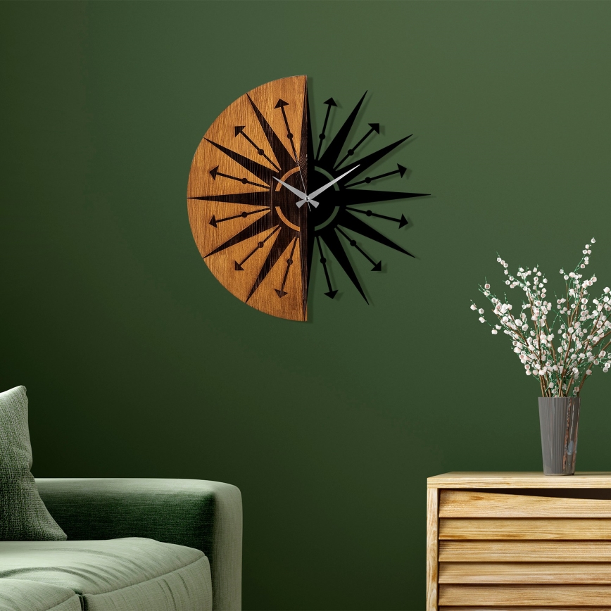 Relógio de parede diâmetro 56 cm 1xAA madeira/metal