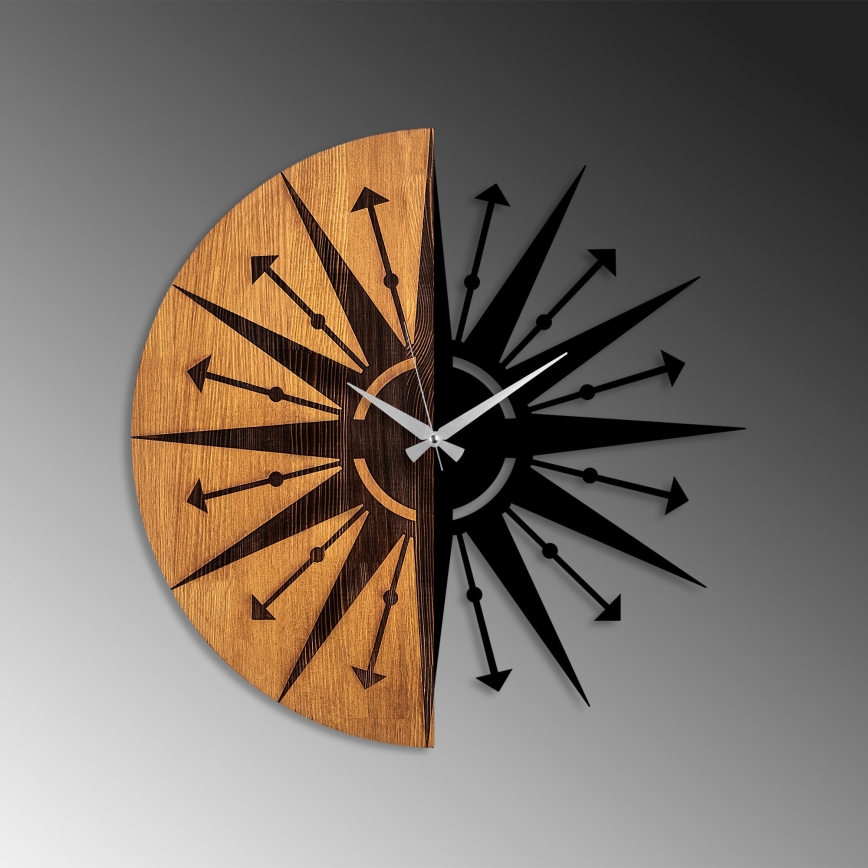 Relógio de parede diâmetro 56 cm 1xAA madeira/metal