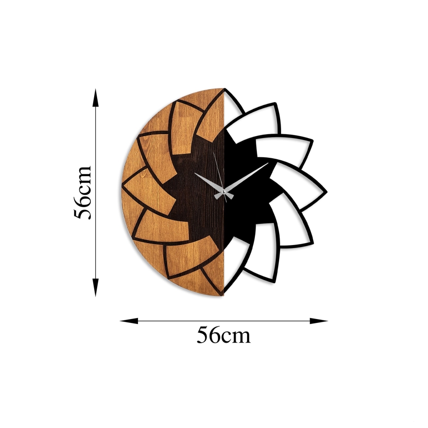 Relógio de parede diâmetro 56 cm 1xAA madeira/metal