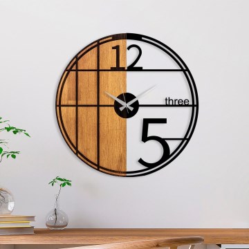 Relógio de parede diâmetro 56 cm 1xAA madeira/metal