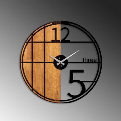 Relógio de parede diâmetro 56 cm 1xAA madeira/metal