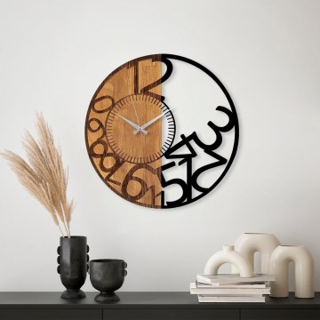 Relógio de parede diâmetro 56 cm 1xAA madeira/metal