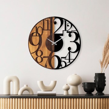 Relógio de parede diâmetro 56 cm 1xAA madeira/metal
