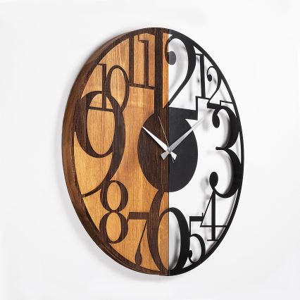 Relógio de parede diâmetro 56 cm 1xAA madeira/metal
