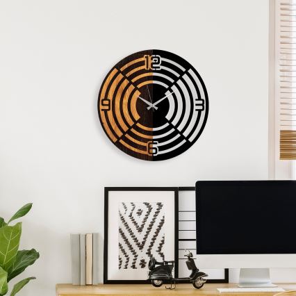 Relógio de parede diâmetro 56 cm 1xAA madeira/metal