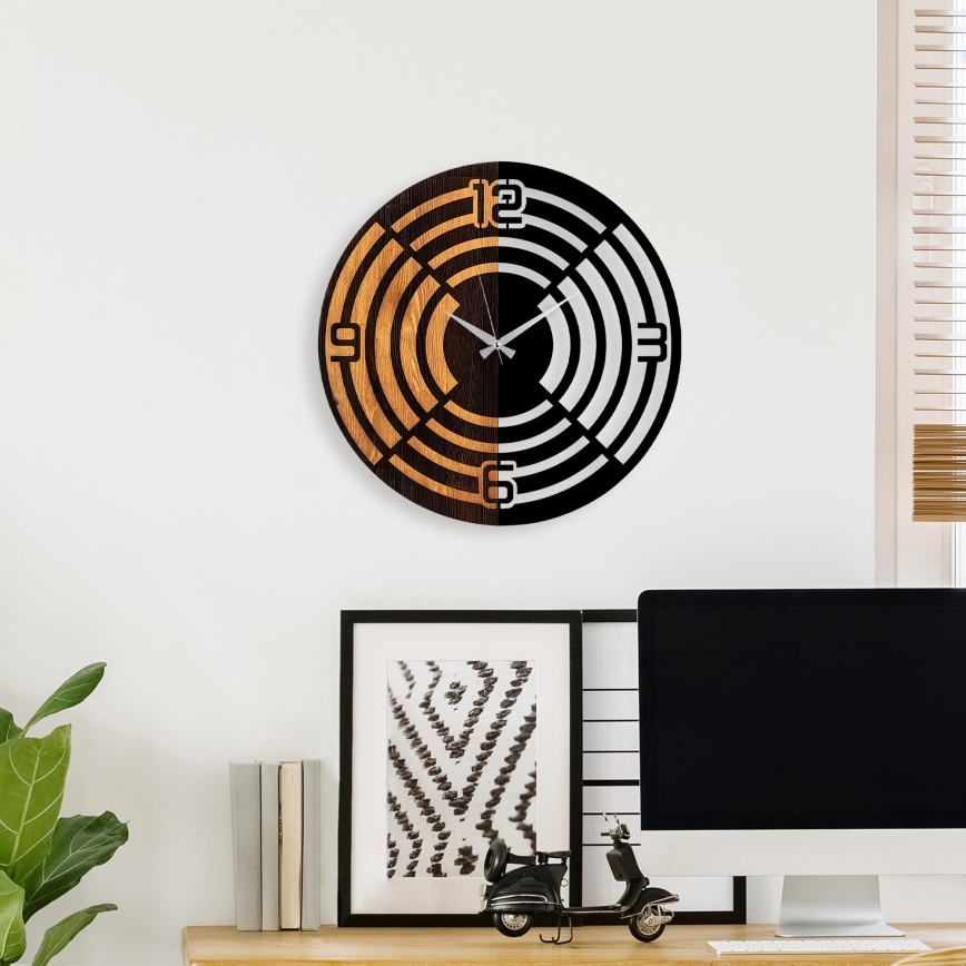Relógio de parede diâmetro 56 cm 1xAA madeira/metal