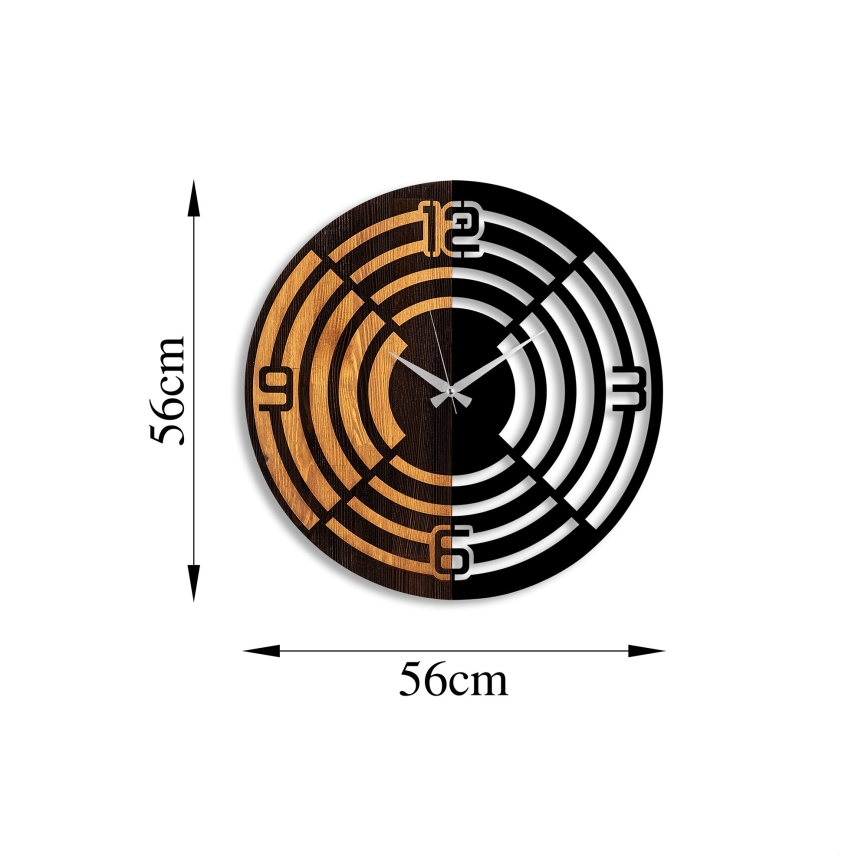 Relógio de parede diâmetro 56 cm 1xAA madeira/metal