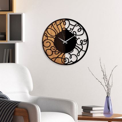 Relógio de parede diâmetro 56 cm 1xAA madeira/metal