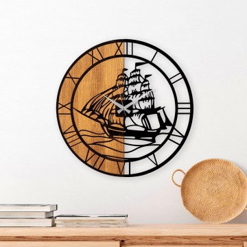 Relógio de parede diâmetro 56 cm 1xAA madeira/metal