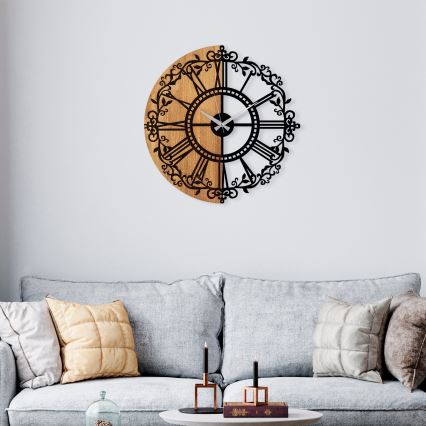 Relógio de parede diâmetro 56 cm 1xAA madeira/metal