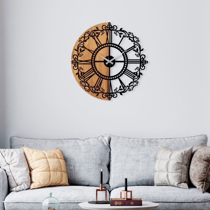 Relógio de parede diâmetro 56 cm 1xAA madeira/metal