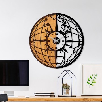 Relógio de parede diâmetro 56 cm 1xAA madeira/metal