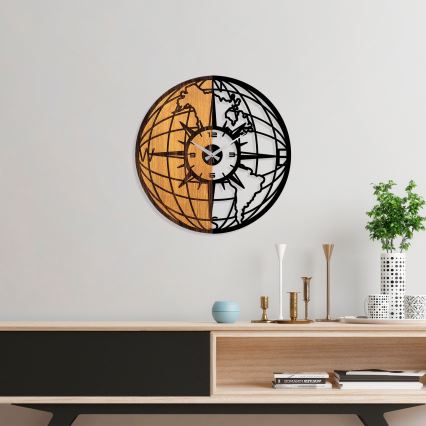 Relógio de parede diâmetro 56 cm 1xAA madeira/metal