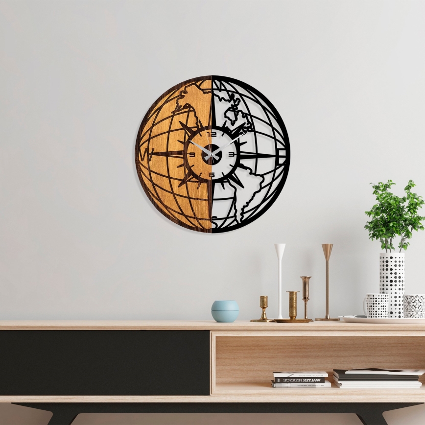 Relógio de parede diâmetro 56 cm 1xAA madeira/metal