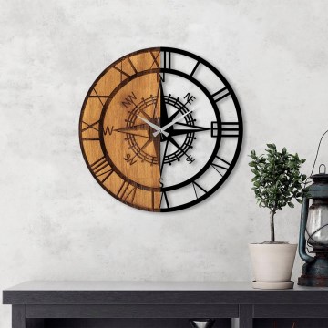 Relógio de parede diâmetro 56 cm 1xAA madeira/metal
