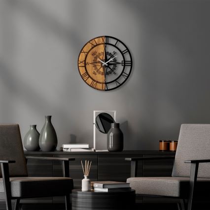 Relógio de parede diâmetro 56 cm 1xAA madeira/metal