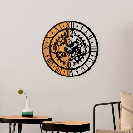 Relógio de parede diâmetro 56 cm 1xAA madeira/metal