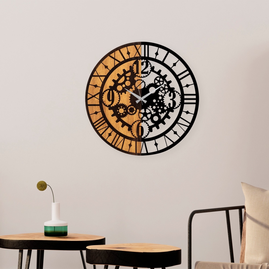 Relógio de parede diâmetro 56 cm 1xAA madeira/metal