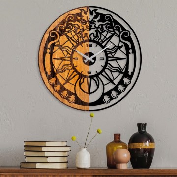 Relógio de parede diâmetro 56 cm 1xAA madeira/metal