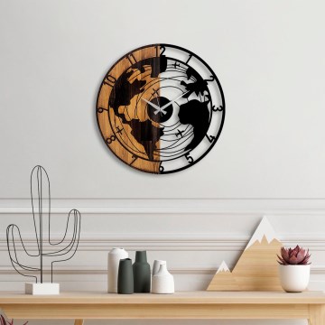 Relógio de parede diâmetro 56 cm 1xAA madeira/metal