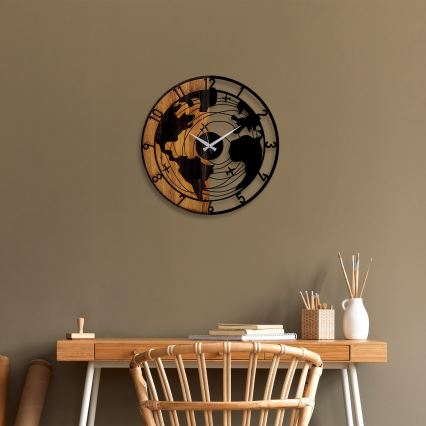 Relógio de parede diâmetro 56 cm 1xAA madeira/metal