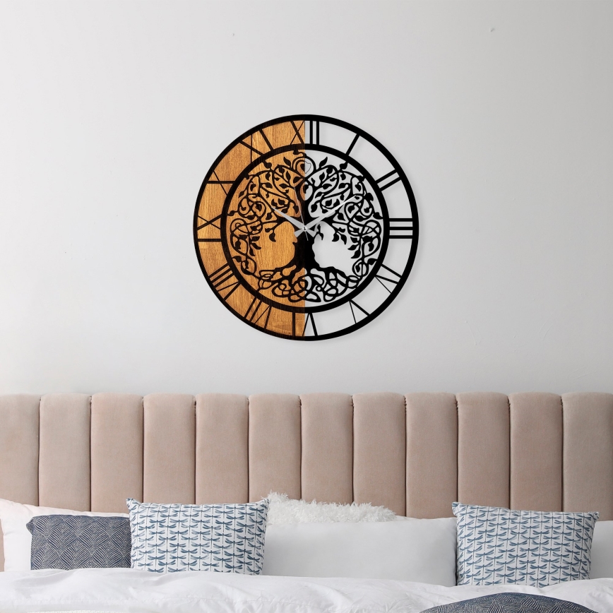 Relógio de parede diâmetro 56 cm 1xAA madeira/metal