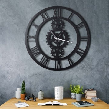 Relógio de parede diâmetro 70 cm 1xAA preto