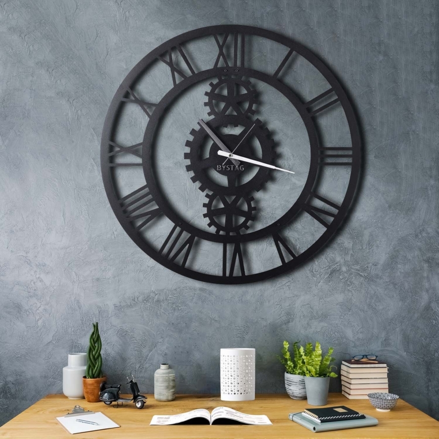 Relógio de parede diâmetro 70 cm 1xAA preto