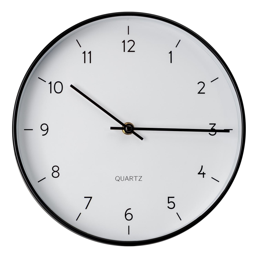 Relógio de parede Ø 25 cm 1xAA preto/branco