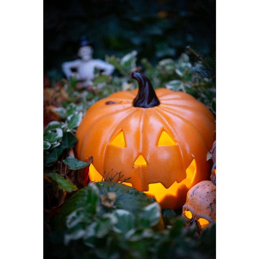 Abóbora de cerâmica LED HALLOWEEN LED/3xLR44/branco quente